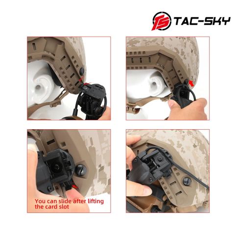 Telsiz Kulaklığı-Kask Tipi-HAKİ RAC-Model WYS0084-FG