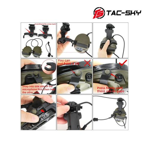 Telsiz Kulaklığı-Kask Tipi-HAKİ RAC-Model WYS0084-FG