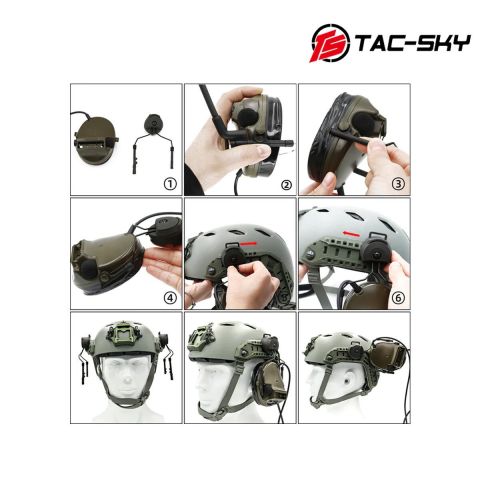 Telsiz Kulaklığı Ray Aparatı-SİYAH WYS0040-DE
