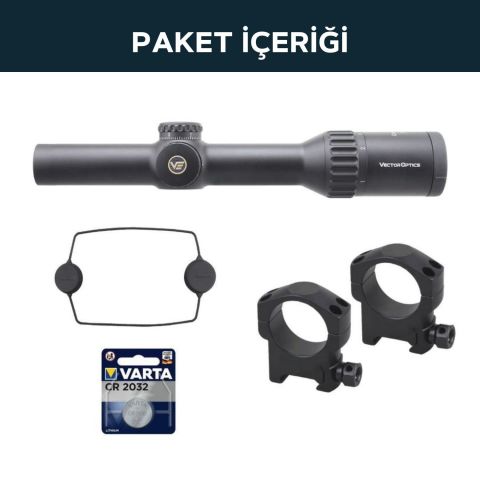 Vector Optics CONTINENTAL X8 1-8X24 SFP ED VET-BTR Artıkıl TACTICAL TÜFEK DÜRBÜNÜ SCOC-T37