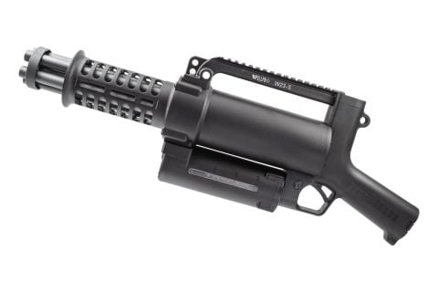 WELL PRO M-Lok Chainsaw Electric Rotating Micro M134 Gatling Mini Vulcan AEG Airsoft Tüfek