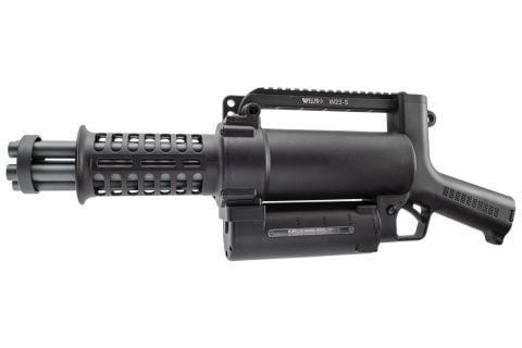 WELL PRO M-Lok Chainsaw Electric Rotating Micro M134 Gatling Mini Vulcan AEG Airsoft Tüfek