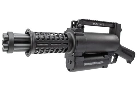 WELL PRO M-Lok Chainsaw Electric Rotating Micro M134 Gatling Mini Vulcan AEG Airsoft Tüfek