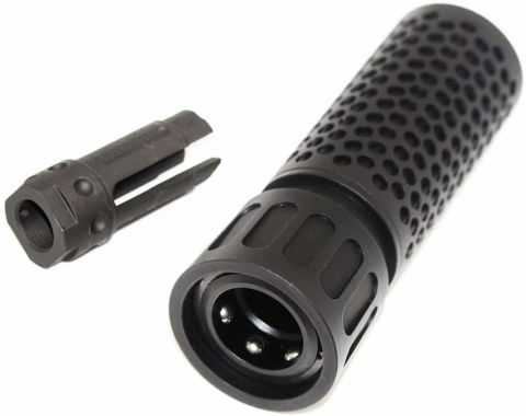 ISG KAC Stili QDC Kısa Airsoft Susturucu Replika seti - Siyah