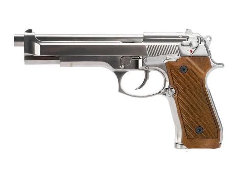WE-TECH USA HIGH POWER ELITE M9 PTP AIRSOFT GBB TABANCA - KROM / AHŞAP
