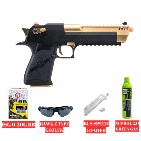 WE AW DESERT EAGLE L6 GOLD GBB AIRSOFT TABANCA SETİ
