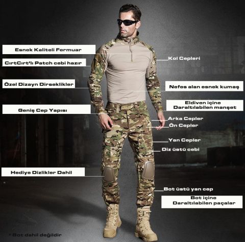 Multicam Airsoft Kamuflaj Takımı
