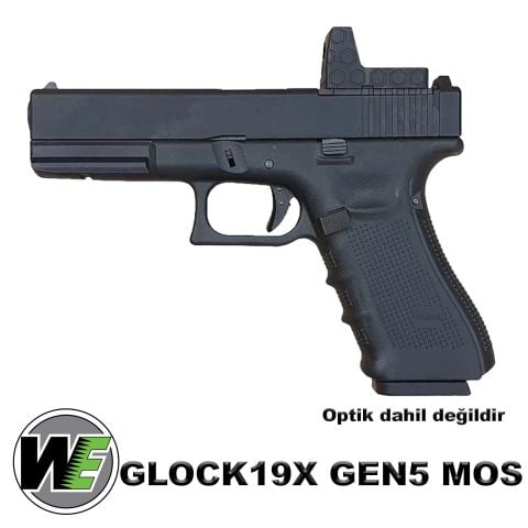 Airsoft Tabanca WE Glock 19X Siyah-MOS Gen5 WE-G003RDVXB-BK WE G19X GEN5 MOS BK