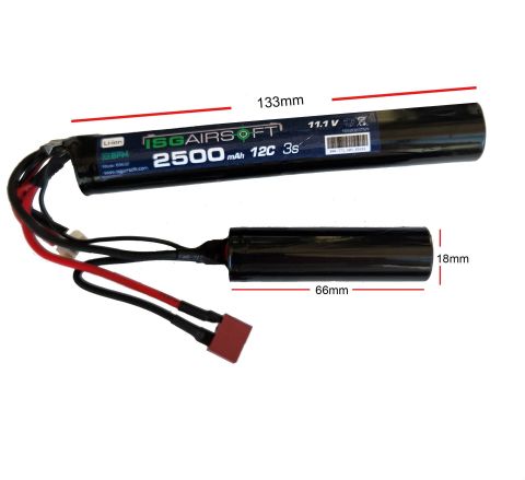 ISGAIRSOFT 11.1V 2.500MAH LI-ION AIRSOFT PIL BATARYA BPM