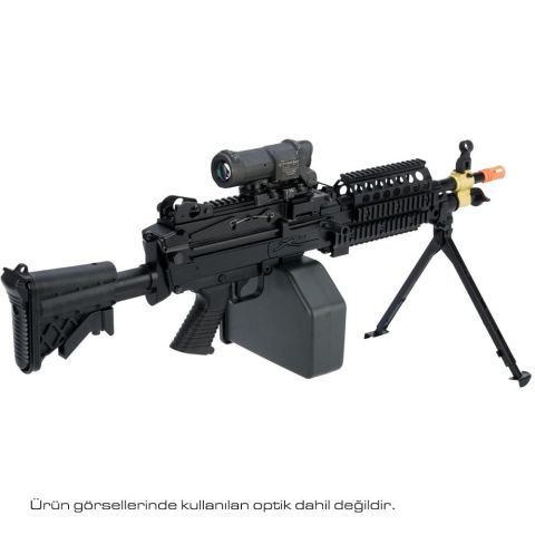 FN Lisanslı M249 Airsoft Makinalı MK46 / Siyah / AEG