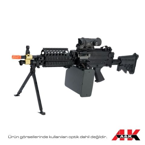 FN Lisanslı M249 Airsoft Makinalı MK46 / Siyah / AEG