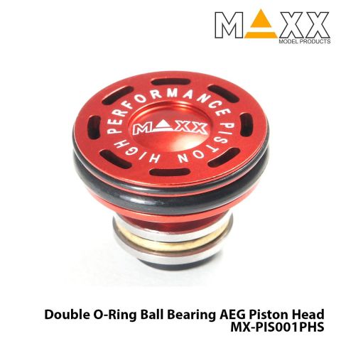 MAXX MODEL CNC Aluminum Double O-Ring Ball Bearing AEG Piston Head MX-PIS001PHS