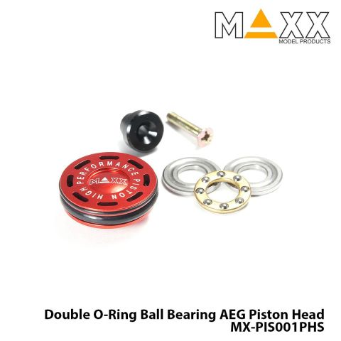 MAXX MODEL CNC Aluminum Double O-Ring Ball Bearing AEG Piston Head MX-PIS001PHS