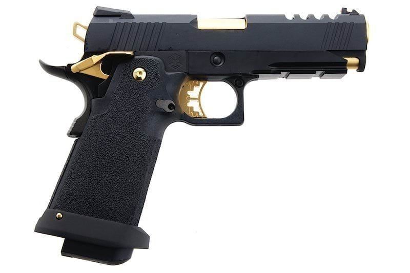 AW HX2711 4.3 Hi-Capa SLIDECUT COMPACT GBB Airsoft Tabanca ( Black/Gold )