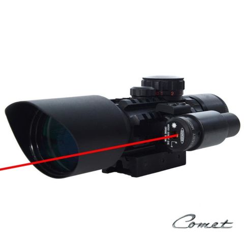 COMET 3-10x42 Seyyar Kırmızı Lazerli Tüfek Dürbünü (TDL003)