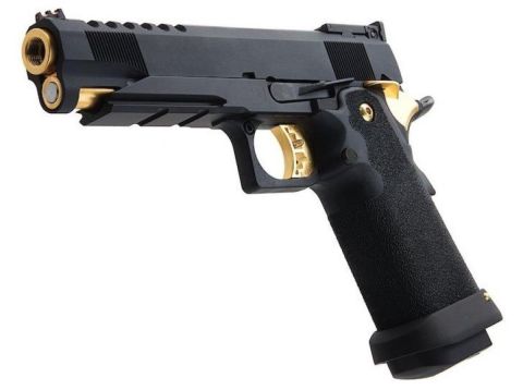 AW HX2701 5.1 Hi-Capa SLIDECUT GBB Airsoft Tabanca ( Black/Gold )