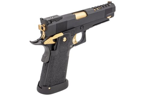 AW HX2701 5.1 Hi-Capa SLIDECUT GBB Airsoft Tabanca ( Black/Gold )