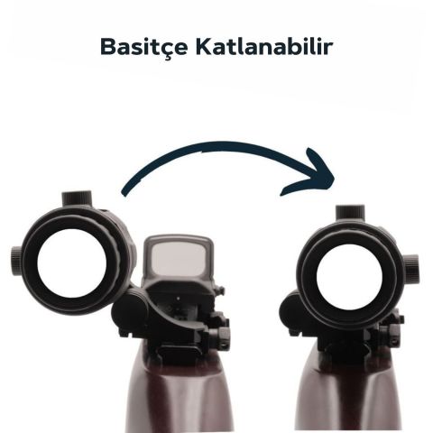 VECTOR 4x MAGNIFIER Flip Slide Mount Yakınlaştırıcı SCMF-14 (Ex SCOT-29)