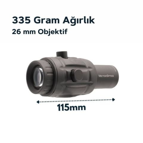 VECTOR 4x MAGNIFIER Flip Slide Mount Yakınlaştırıcı SCMF-14 (Ex SCOT-29)