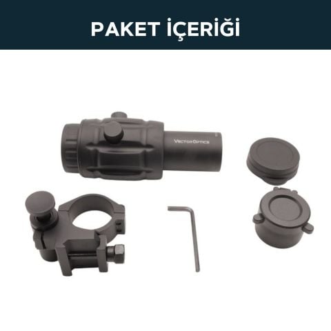 VECTOR 4x MAGNIFIER Flip Slide Mount Yakınlaştırıcı SCMF-14 (Ex SCOT-29)