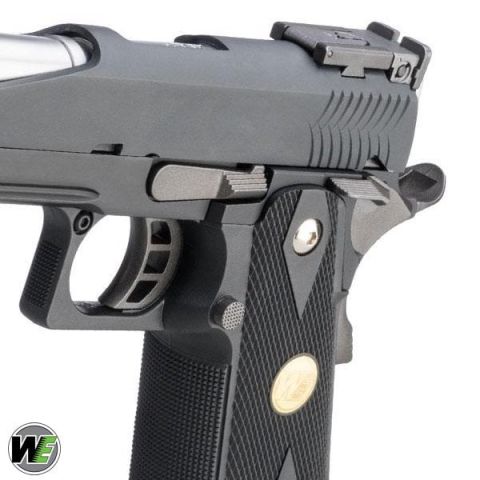 WE-Tech Competition Series ''Xcelerator Dragon'' Hi-CAPA GBB Airsoft Tabanca - Uzun Namlu/Siyah/madalyon Kabza
