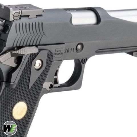 WE-Tech Competition Series ''Xcelerator Dragon'' Hi-CAPA GBB Airsoft Tabanca - Uzun Namlu/Siyah/madalyon Kabza