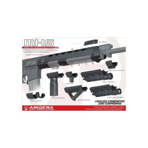 M4 Ares x Amoeba M4L Black AEG Airsoft Tüfek (AR-M4L-B)