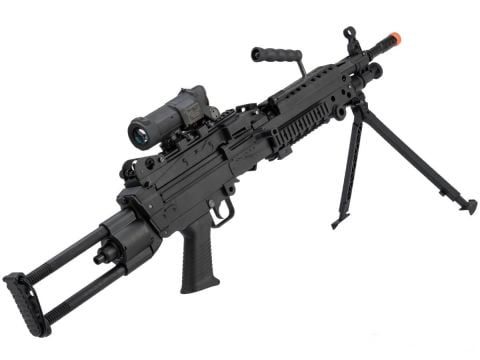 Cybergun A&K FN Licensed M249 MINIMI ''Featherweight'' Airsoft LMG Makineli Tüfek Siyah