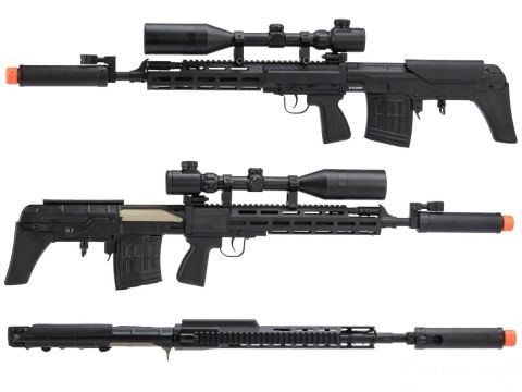 CYMA SVU Dragunov M-Lok handguard Sniper Airsoft Keskin Nişancı Tüfeği AEG Siyah - CM057C-BK