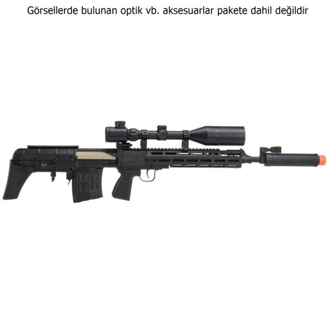 CYMA SVU Dragunov M-Lok handguard Sniper Airsoft Keskin Nişancı Tüfeği AEG Siyah - CM057C-BK