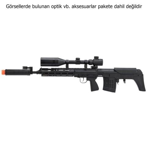 CYMA SVU Dragunov M-Lok handguard Sniper Airsoft Keskin Nişancı Tüfeği AEG Siyah - CM057C-BK