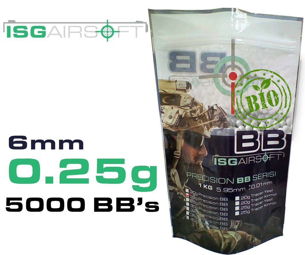 ISGairsoft  0.25g Airsoft BIO BB 5000 adet 1KG PAKET