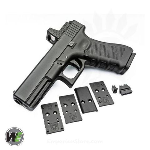 WE Airsoft G17B-GEN4 MOS Yarı Metal RED-DOT ve Yedek Kabza Sırtlı GBB Airsoft Tabanca
