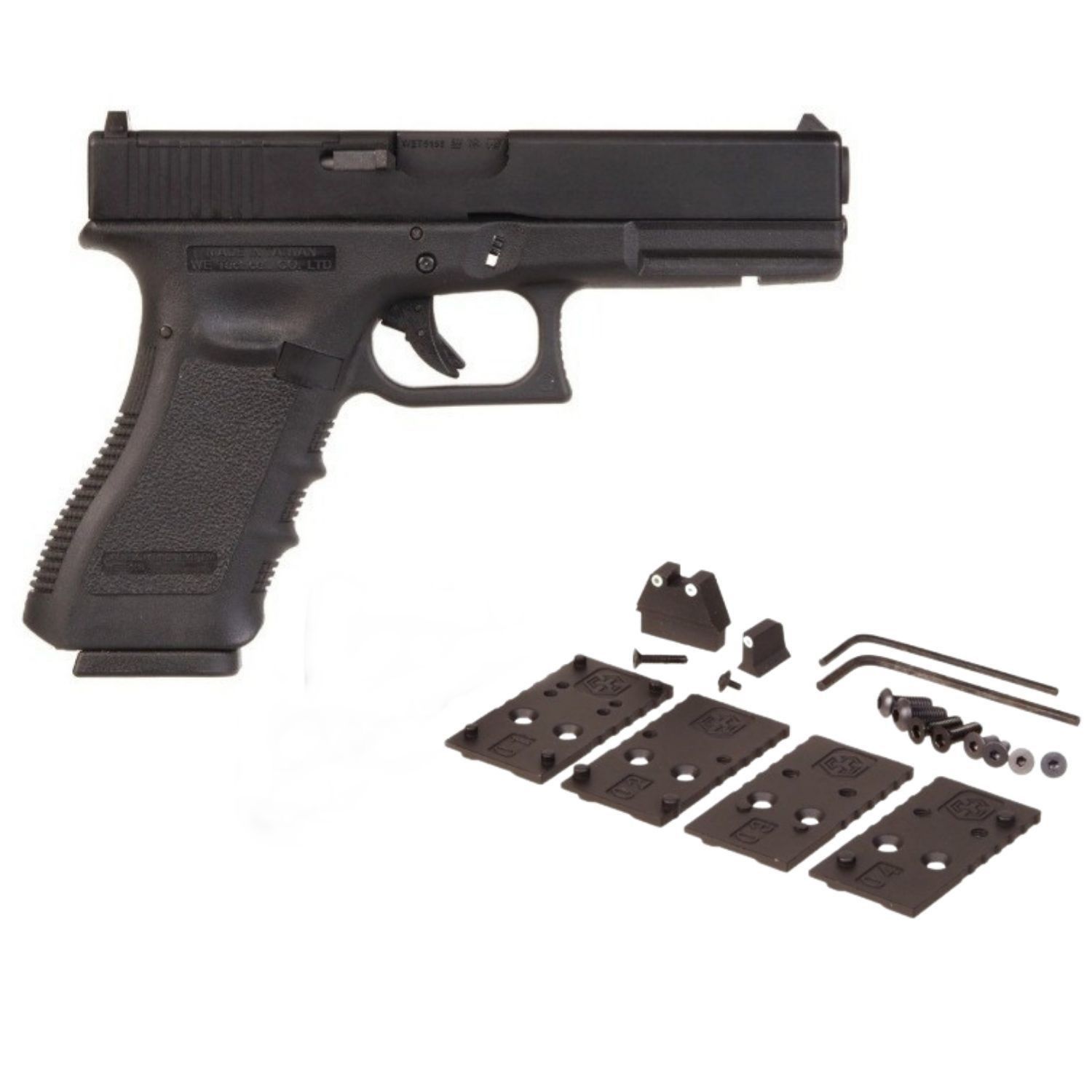 WE Airsoft G17A-GEN3 Yarı Metal RED-DOT'lu GBB Airsoft Tabanca