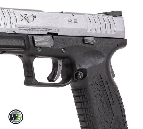 SA-XDM45GBB6-SB / WE AIRSOFT Springfield Armory XDM4.5 SILVER 2TONE 6mm GBB Airsoft Tabanca