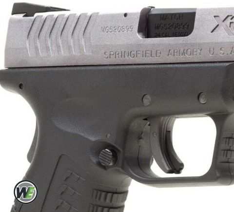 SA-XDM45GBB6-SB / WE AIRSOFT Springfield Armory XDM4.5 SILVER 2TONE 6mm GBB Airsoft Tabanca