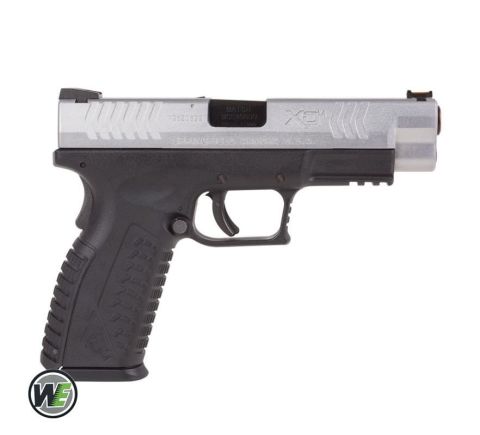 SA-XDM45GBB6-SB / WE AIRSOFT Springfield Armory XDM4.5 SILVER 2TONE 6mm GBB Airsoft Tabanca