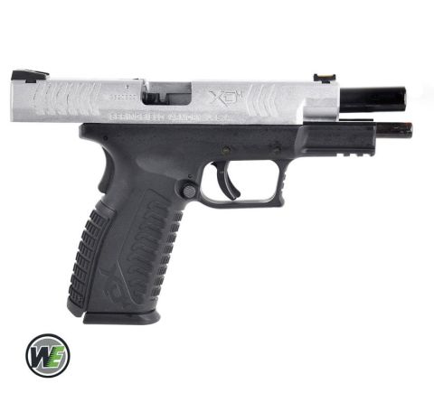 SA-XDM45GBB6-SB / WE AIRSOFT Springfield Armory XDM4.5 SILVER 2TONE 6mm GBB Airsoft Tabanca