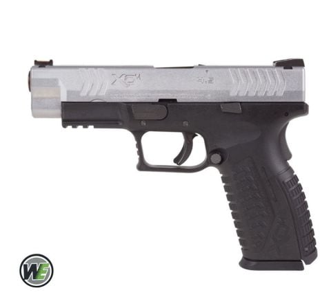 SA-XDM45GBB6-SB / WE AIRSOFT Springfield Armory XDM4.5 SILVER 2TONE 6mm GBB Airsoft Tabanca