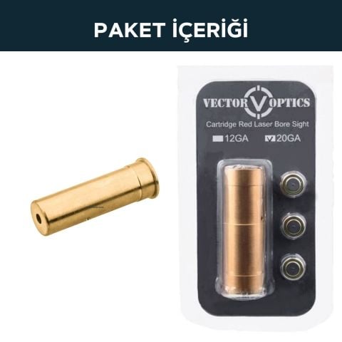 VECTOR OPTICS 20 Gauge Kartuş tipi Kolimatör Dürbün Sıfırlama Lazeri SCBCR-10