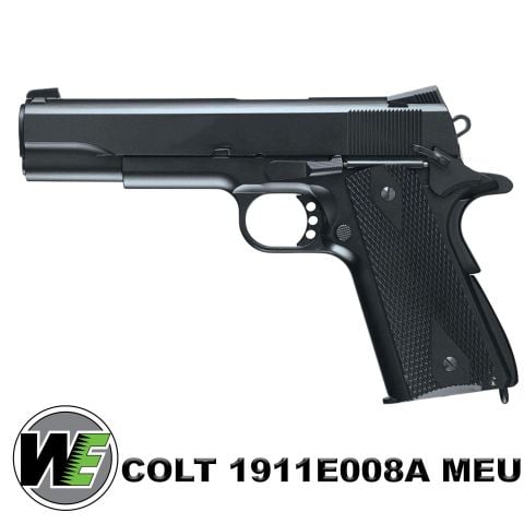 Airsoft Tabanca WE Colt 1911 WE-E008A MEU-(BK)-No Rail Version