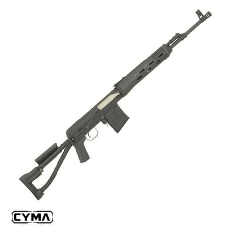 CYMA DRAGONUV SVD-S Katlanır Dipçik AEG Airsoft Sniper Tüfek SIYAH CM057S