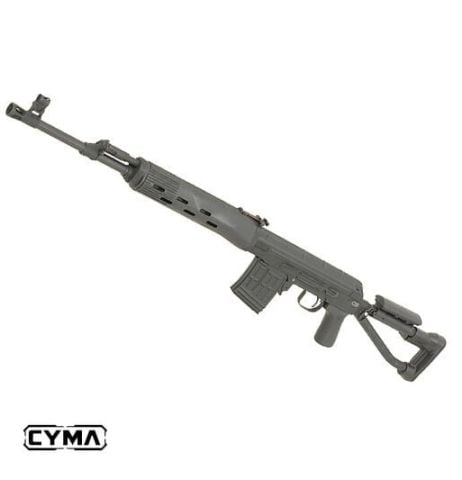 CYMA DRAGONUV SVD-S Katlanır Dipçik AEG Airsoft Sniper Tüfek SIYAH CM057S