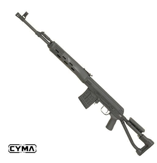 CYMA DRAGONUV SVD-S Katlanır Dipçik AEG Airsoft Sniper Tüfek SIYAH CM057S