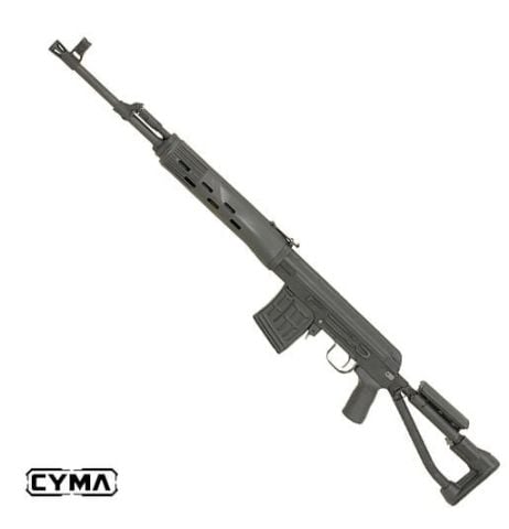 CYMA DRAGONUV SVD-S Katlanır Dipçik AEG Airsoft Sniper Tüfek SIYAH CM057S