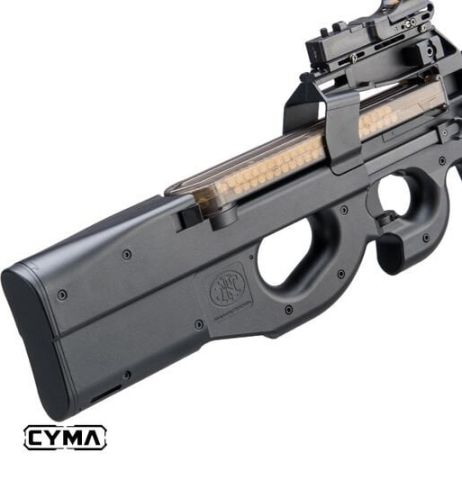 CYMA P90 RIS RAYLI AIRSOFT AEG TUFEK - SIYAH CM060J