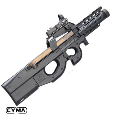 CYMA P90 RIS RAYLI AIRSOFT AEG TUFEK - SIYAH CM060J