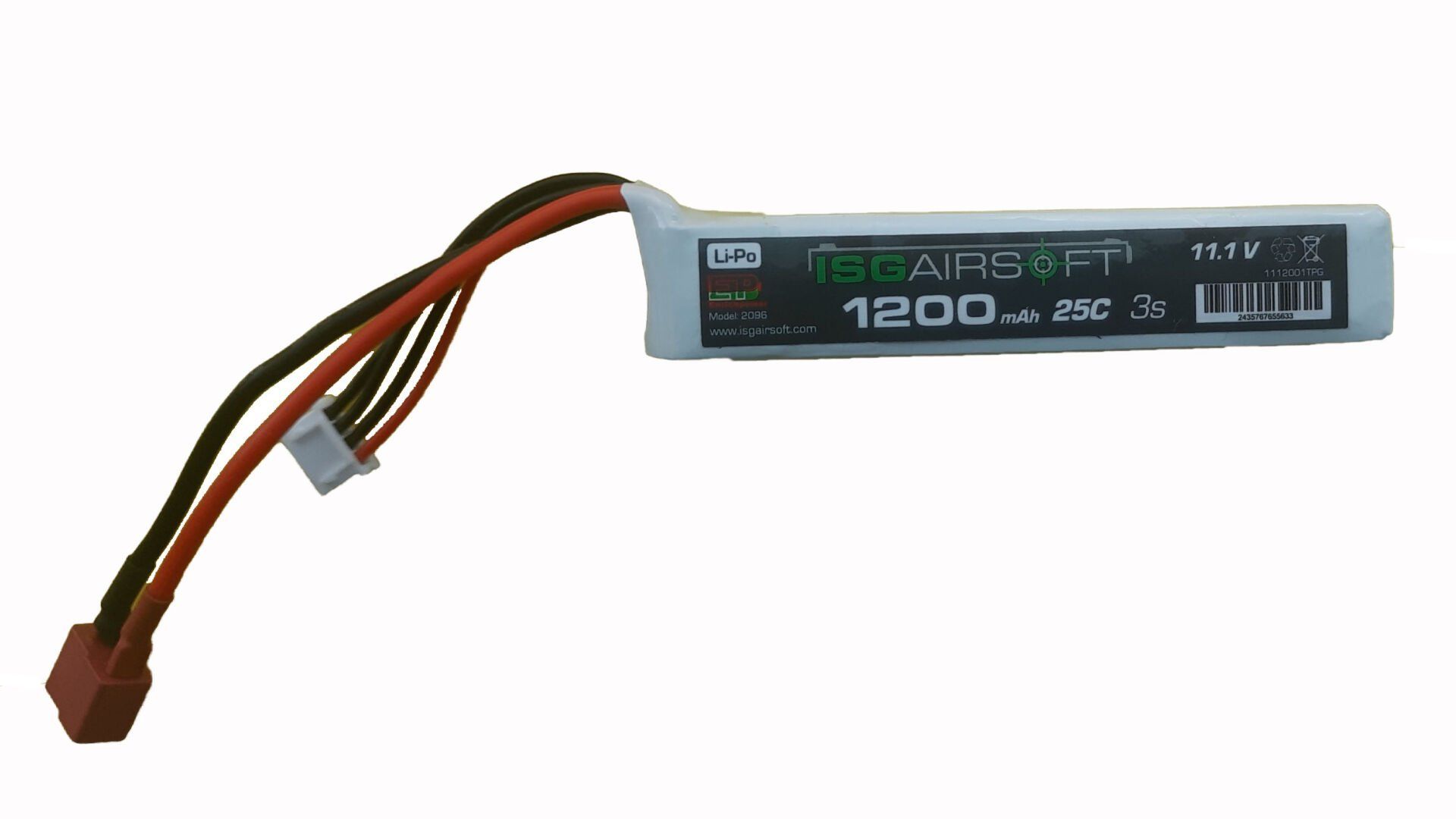 ISG 11.1V TEK PARCA MINISTICK T-PLUG 1200MAH 25C AİRSOFT LIPO PIL