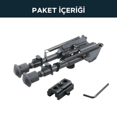 Vector Optics Karbon-Fiber Ekstra Hafif Ayarlanır Bipod Ayak