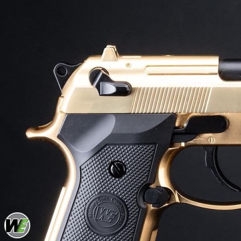 WE ''Bling'' Special Edition 24K Altın Kaplama M9 PTP GBB Airsoft Tabanca